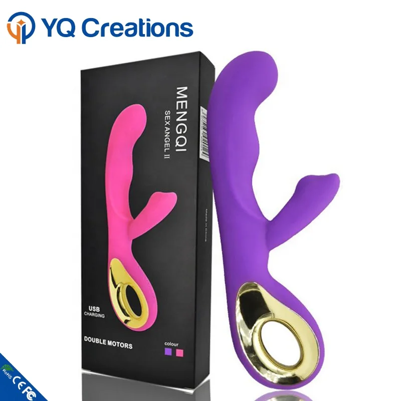 Rechargeable waterproof g-spot rabbit silicone vibrator for adult women vaginal masturbation female sex toy