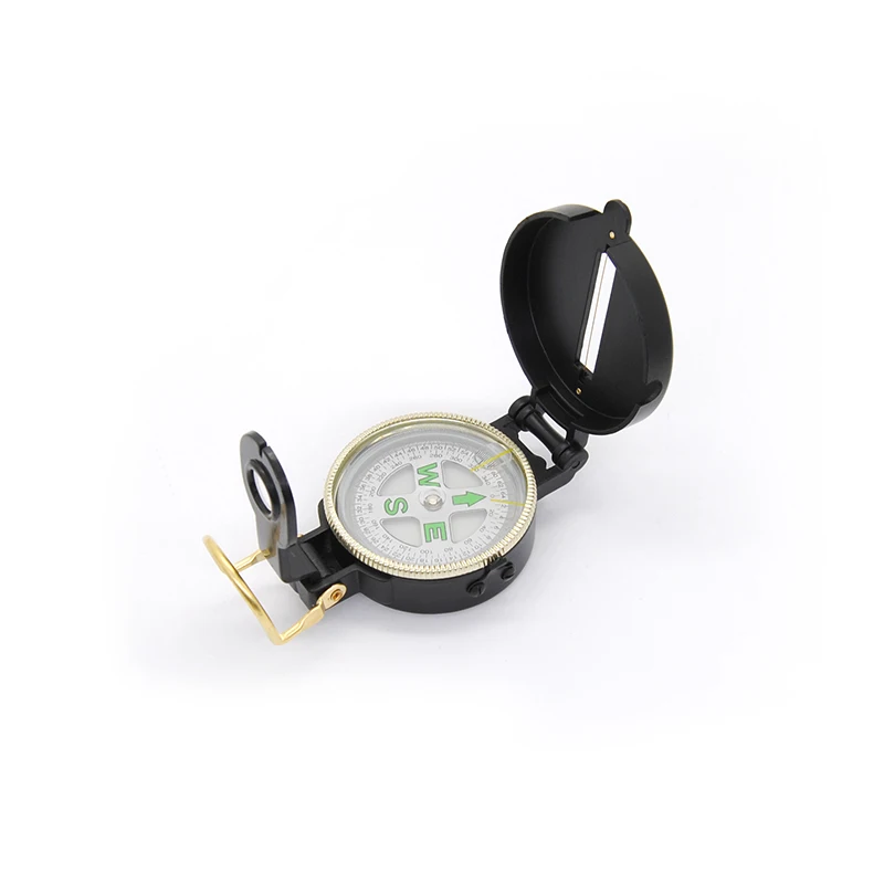ZINC ALLOY liquid filled magnetic tactical lensatic compass sighting compass survival accessories