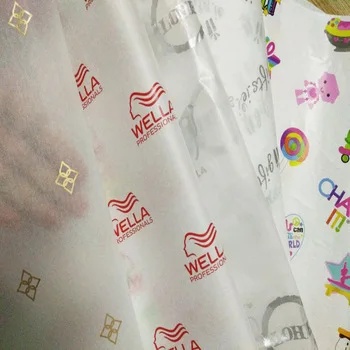 Customized printed wrapping tissue paper with company logo
