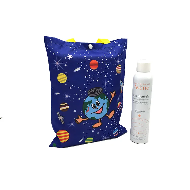 
 Экологичная многоразовая женская сумка-тоут из полиэстера 600D с индивидуальным принтом  