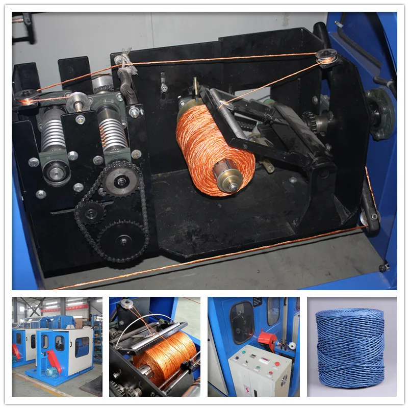 Spool twister and winder machine, with two functions of twisting and winding for twine