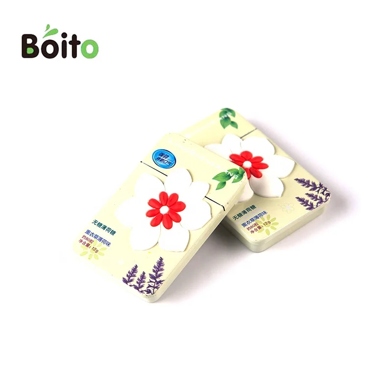 Promotions mini hand applique small slide tin with pressed mints strong fresh sugar free mint candy
