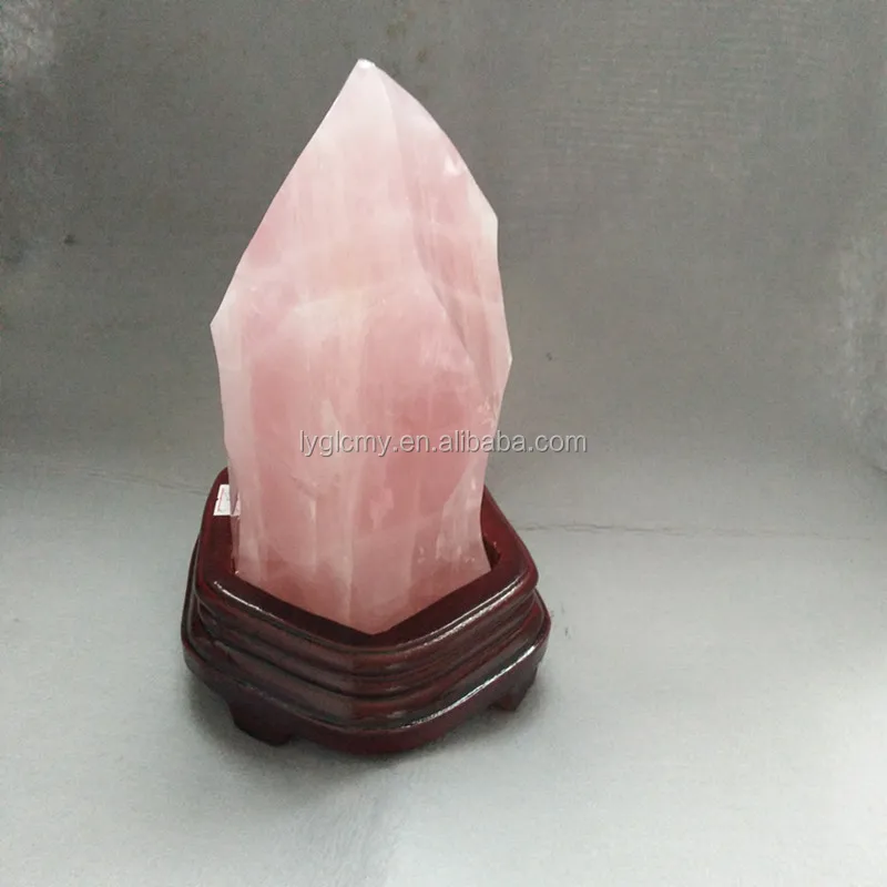 
Rose quartz flame stone natural polished rose quartz crystal torch spiral stones for home decoration 