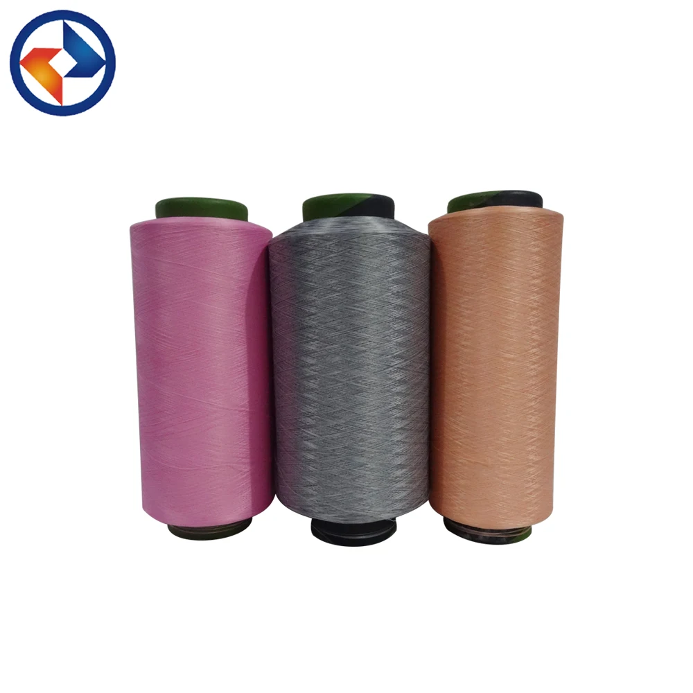 140D/48F nylon 6 dope dyed DTY semi dull with slight intermingled yarn