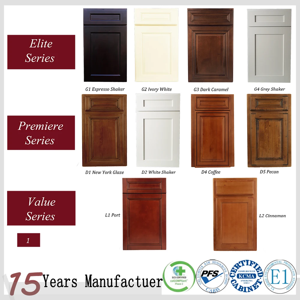 China Made Modular RTA White Shaker Kitchen Cabinet Solid Wood