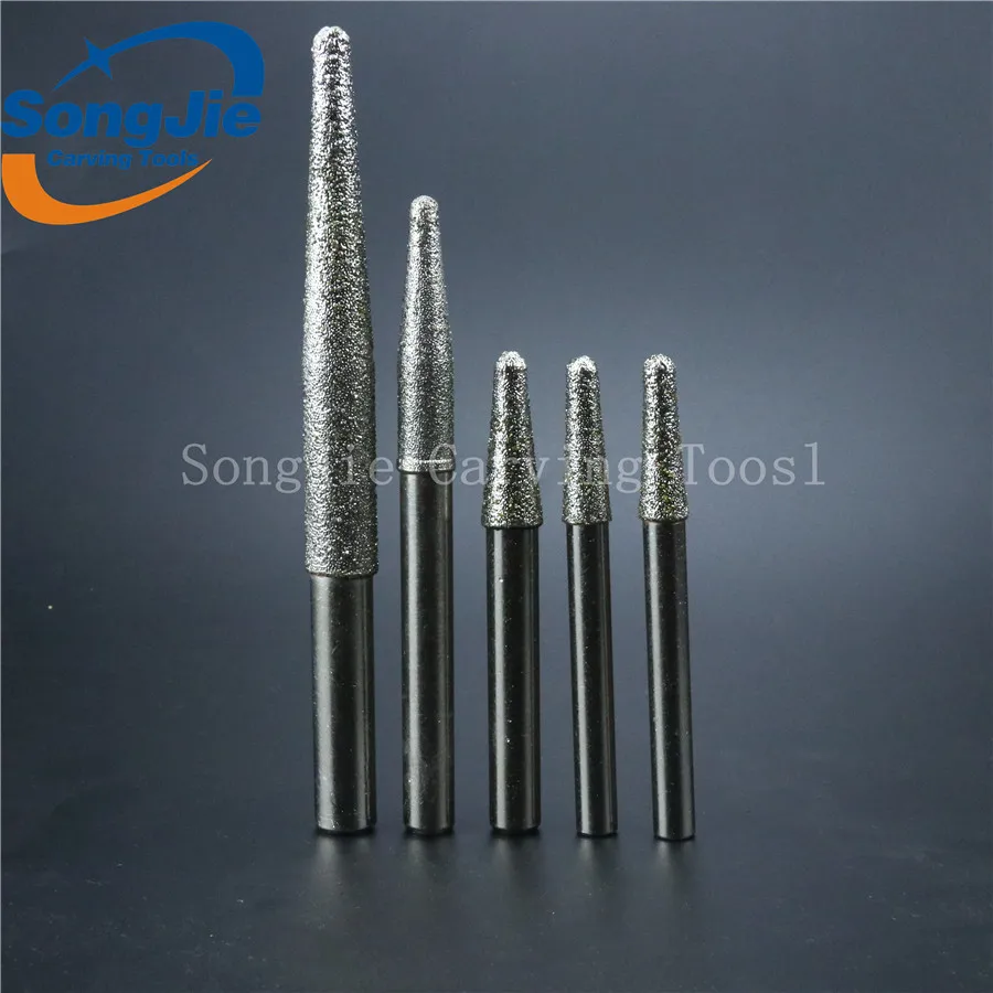 CNC carving tool Stone Engraving Machine Cutter Stone Cutting Bits Electroplated diamond router bits for granite