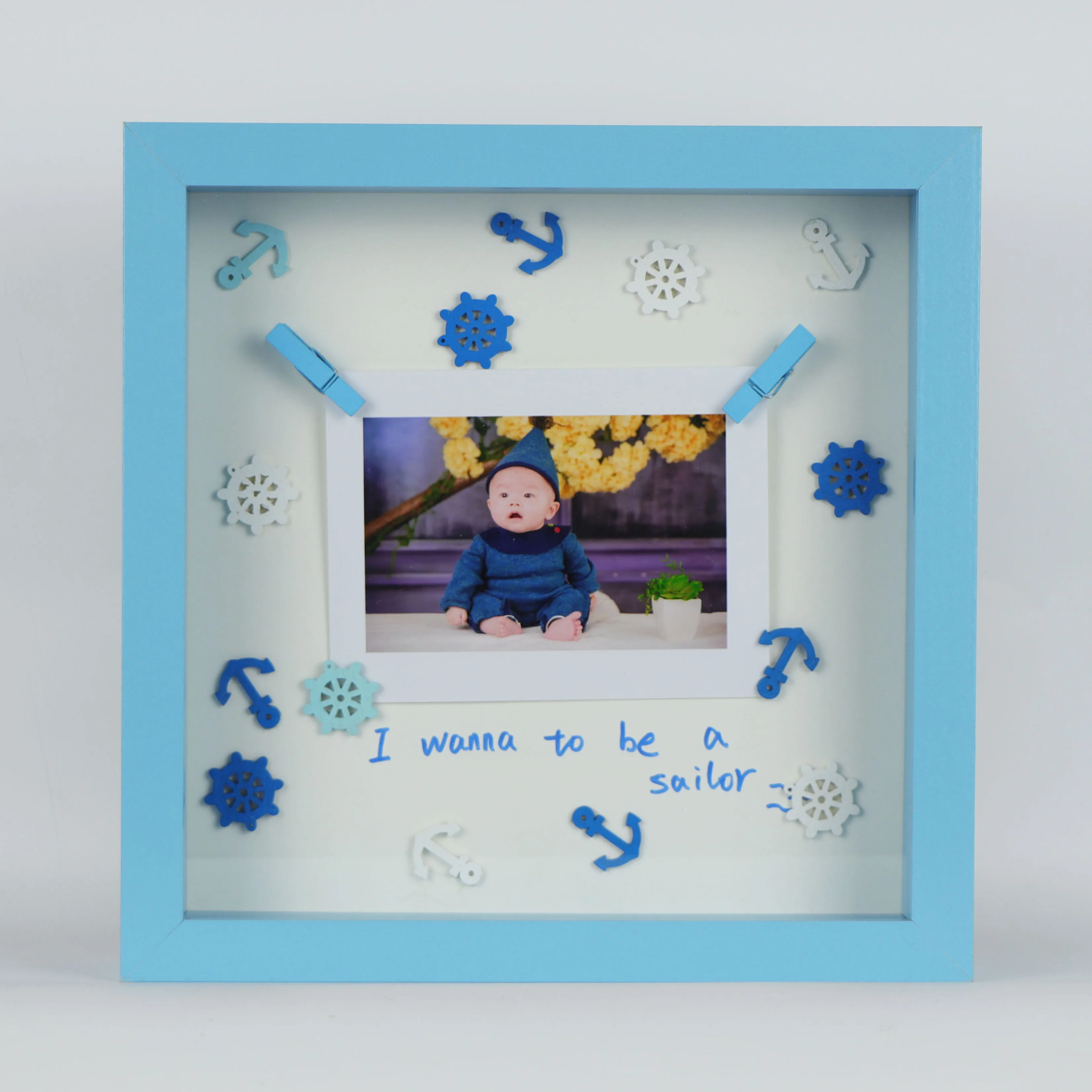 23x23cm deep display frame, shadow box frame with picture mount, typical glass Ribba frame
