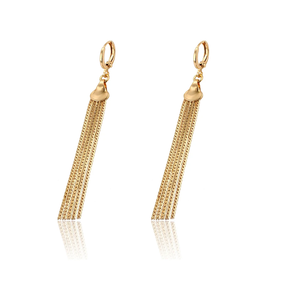 96990 xuping popular fashion drop earring for ladies with 18k gold color