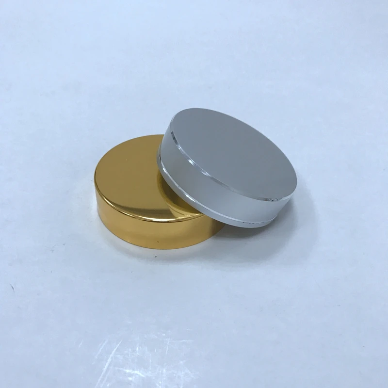 Shiny Silver 38mm Aluminum Plastic Jar Lid For Glass Jar