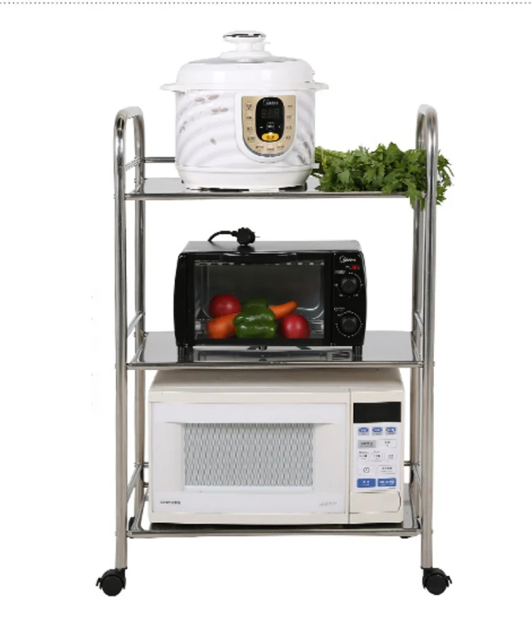 
3 layer stainless steel bathroom corner rack kitchen storage shelf 