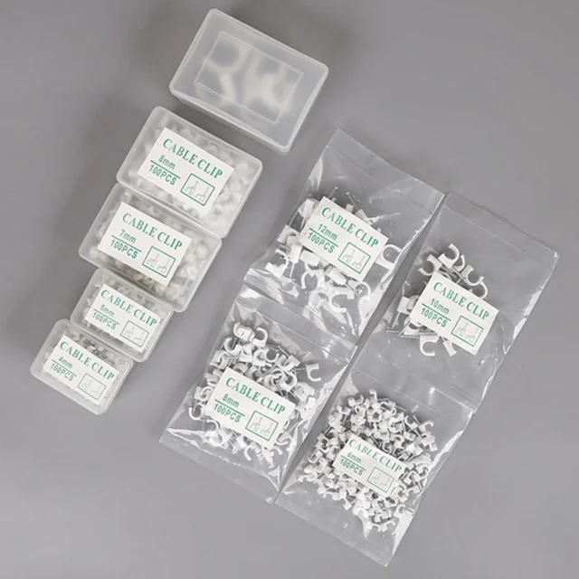Professional Manufacturer Round Nail Cable Clip 4-40MM Size Pack of 100 Pcs