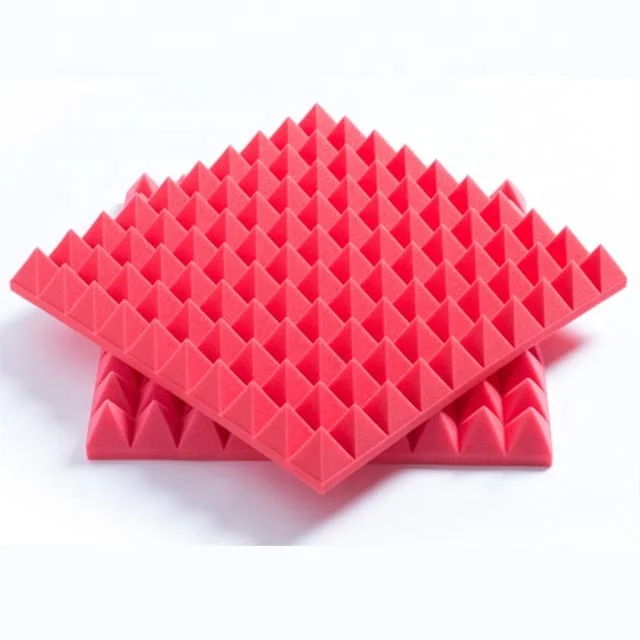 Flame-retarded sponge acoustic easy installation quiet room self adhesive Pyramid