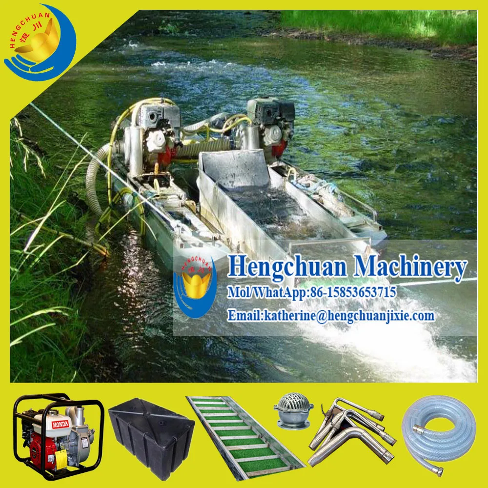 Высококачественный поплавок Hengchuan для золотых земель с двойным бензиновым двигателем, водяной насос