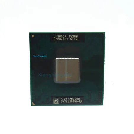 Процессор intel Core 2 Duo T5300, ЦП 2 Мб кэш/1,73 ГГц/533/двухъядерный процессор Socket 479 для ноутбука GM45/PM45