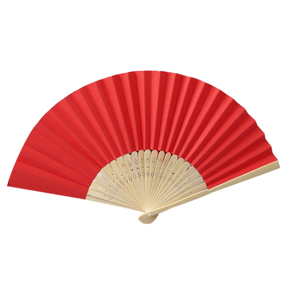 Summer Chinese Style DIY blank Hand Paper Fans Pocket Folding Bamboo Fan Wedding Party Decor for gife dance fan