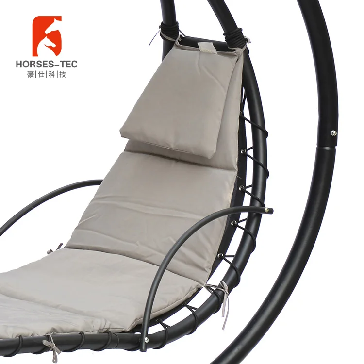 Portable garden camping hammock with heavy duty steel frame stand