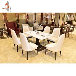 6 Piece french dining room sets modern hotel restaurant indoor dining room table furniture set