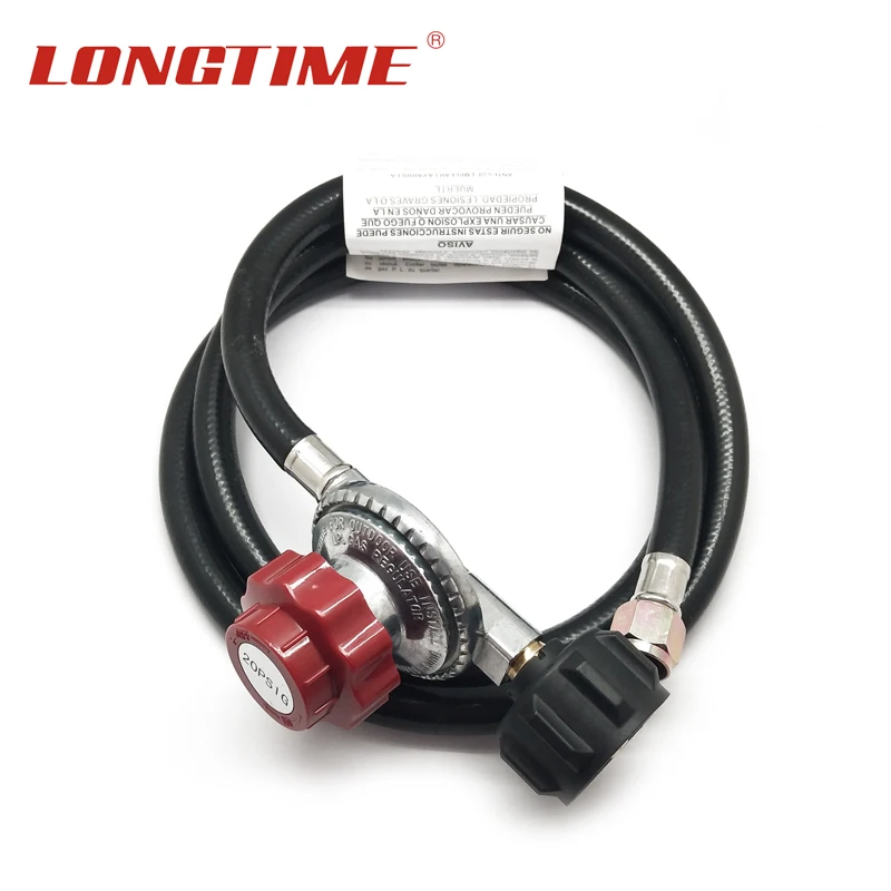 
LONGTIME 0-20 PSI BBQ Replacement LPG Pressure Regulator for Gas Grill with 4 FT Hose 
