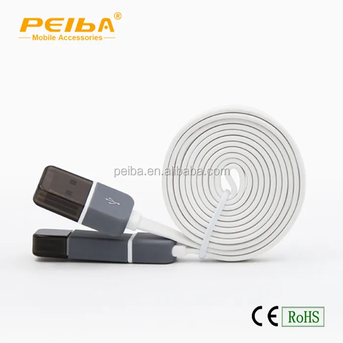 
PEIBA new design 2 in 1 usb data line, micro usb cable bulk buy from china, 2 in 1 usb cable micro usb data 