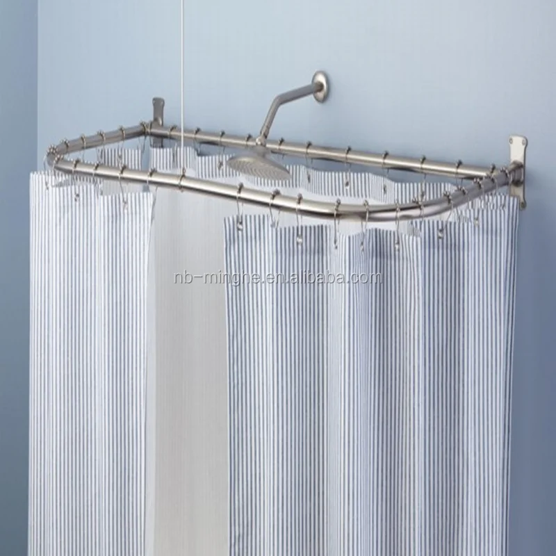 
D-SHAPED SHOWER CURTAIN ROD 