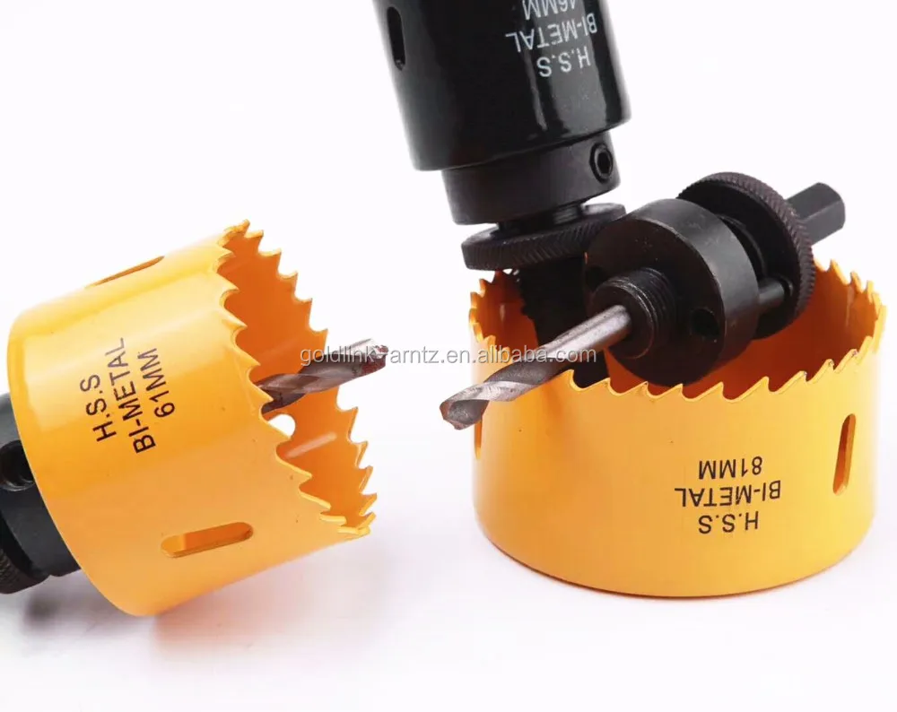 High performance wood and metal drill hole cutting HSS M42  8% Co bi-metal hole saw set