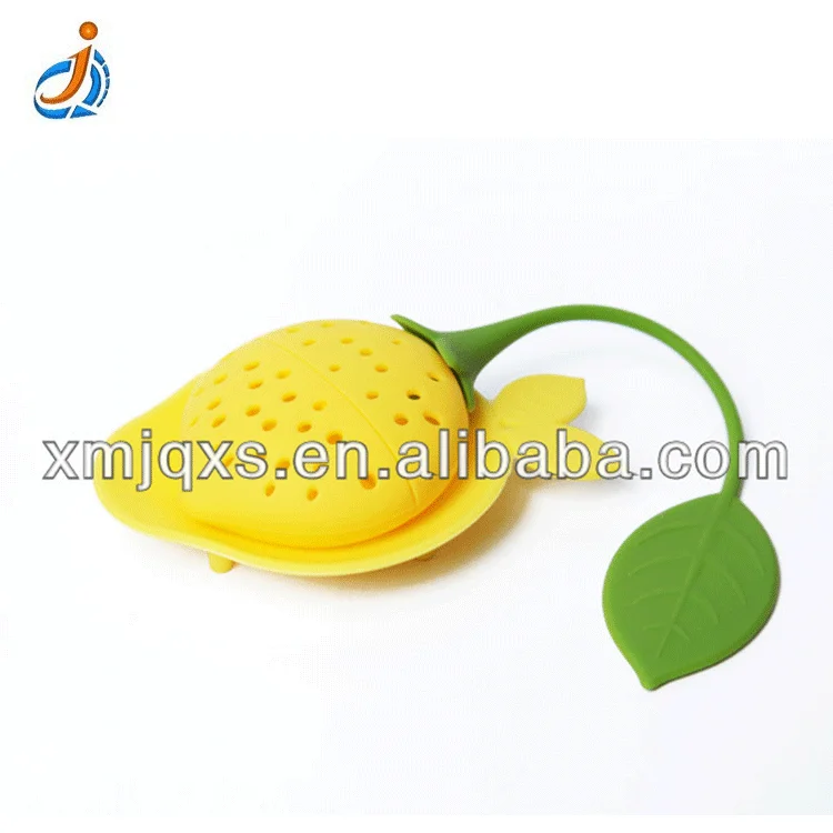 Custom Color Food Grade Straw Berry shape Silicone tea infuser