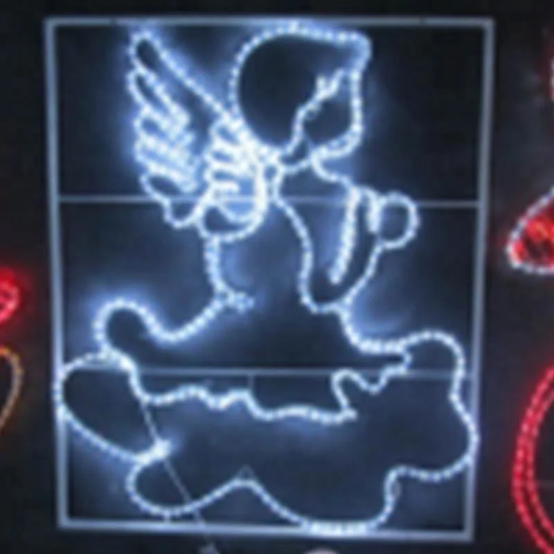 Уличные рождественские украшения светодиодная веревка подсветка наборы для коммерческого жилья рождественского двора