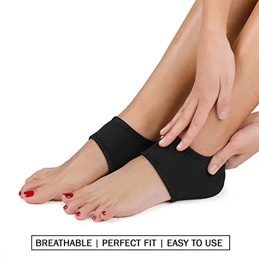 
ZRWC35 Gel Moisturizing Spa Vented Heel Socks Dry Skin Pain Relief Day and silicone spa socks 