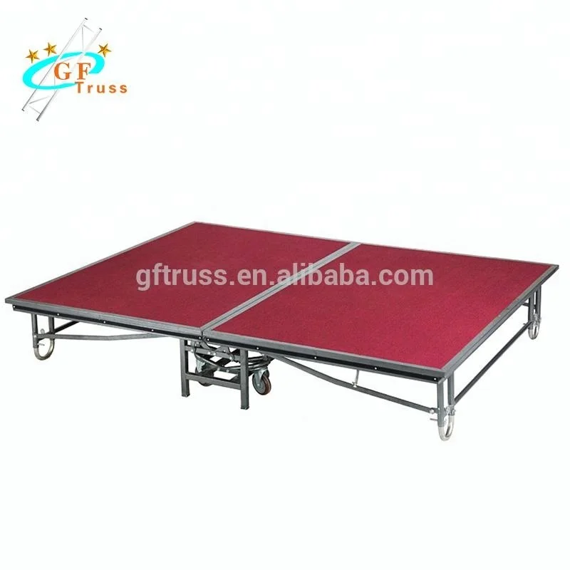 GF-truss supply aluminum portable platform truss stage for wedding stage