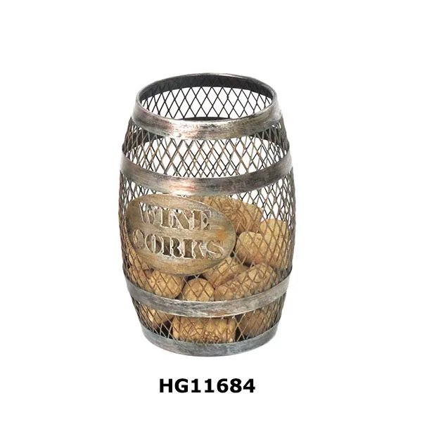 Decorative Wine Barrel Wine Bottle Holders For 3 Bottles