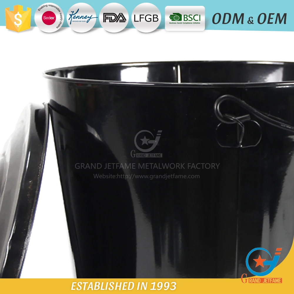 iron powder coating ash bucket and shovel metal coal scuttle