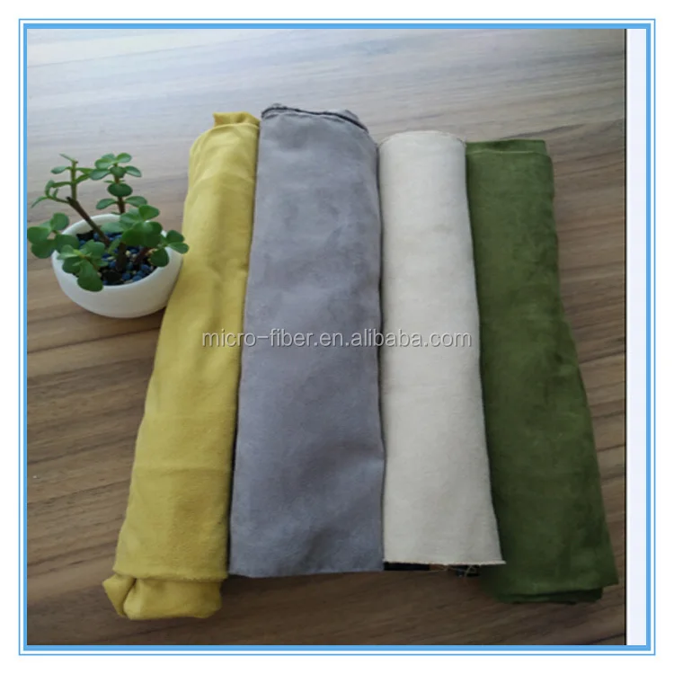 2-way stretch microfiber weft knitted suede fabric for coat