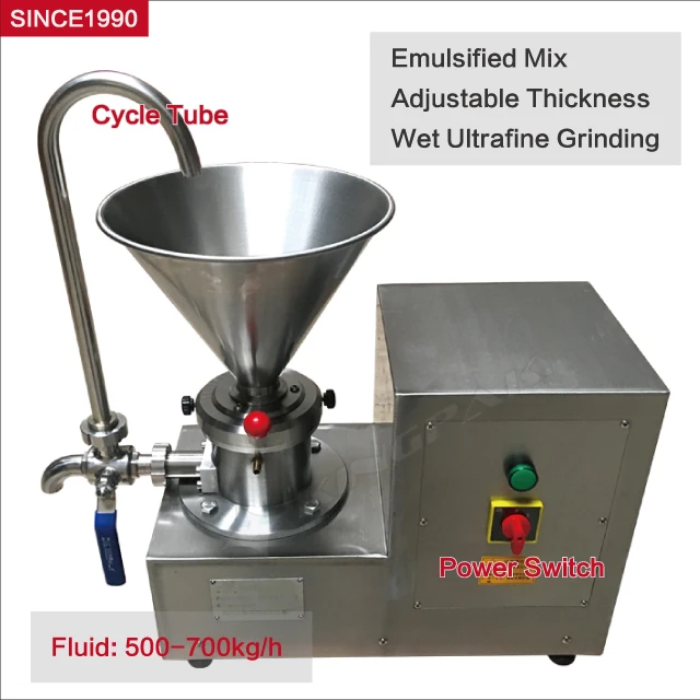 
JMS60 Emulsifying Colloid Mill Tomato Tahini Sesame Paste And Peanut Butter Making Machine Fruit Grinder 