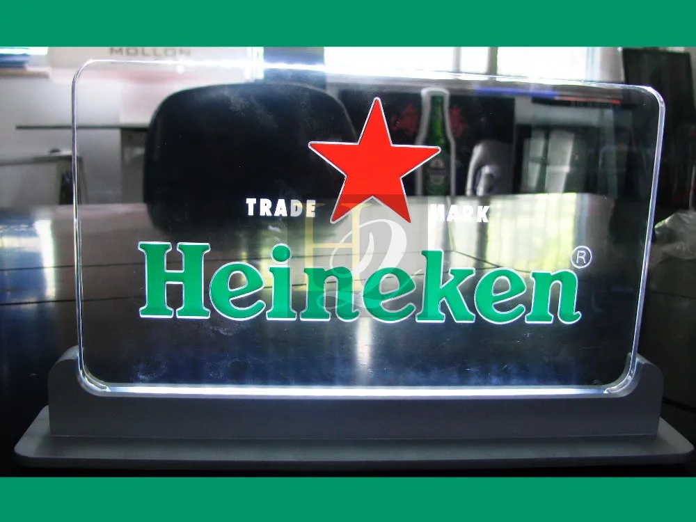 Customized Logo light box Led Acrylic round Light Box beer logo sign for bar