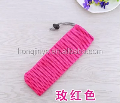 manufacture polyester mesh jewelry bags wholesale gift drawstring bag pouch net  pencil box bag