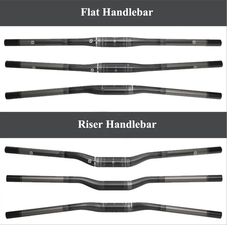 Toseek 3K Full Carbon Fiber Bicycle Handlebar Mountain Bike Handlebar 580-760mm