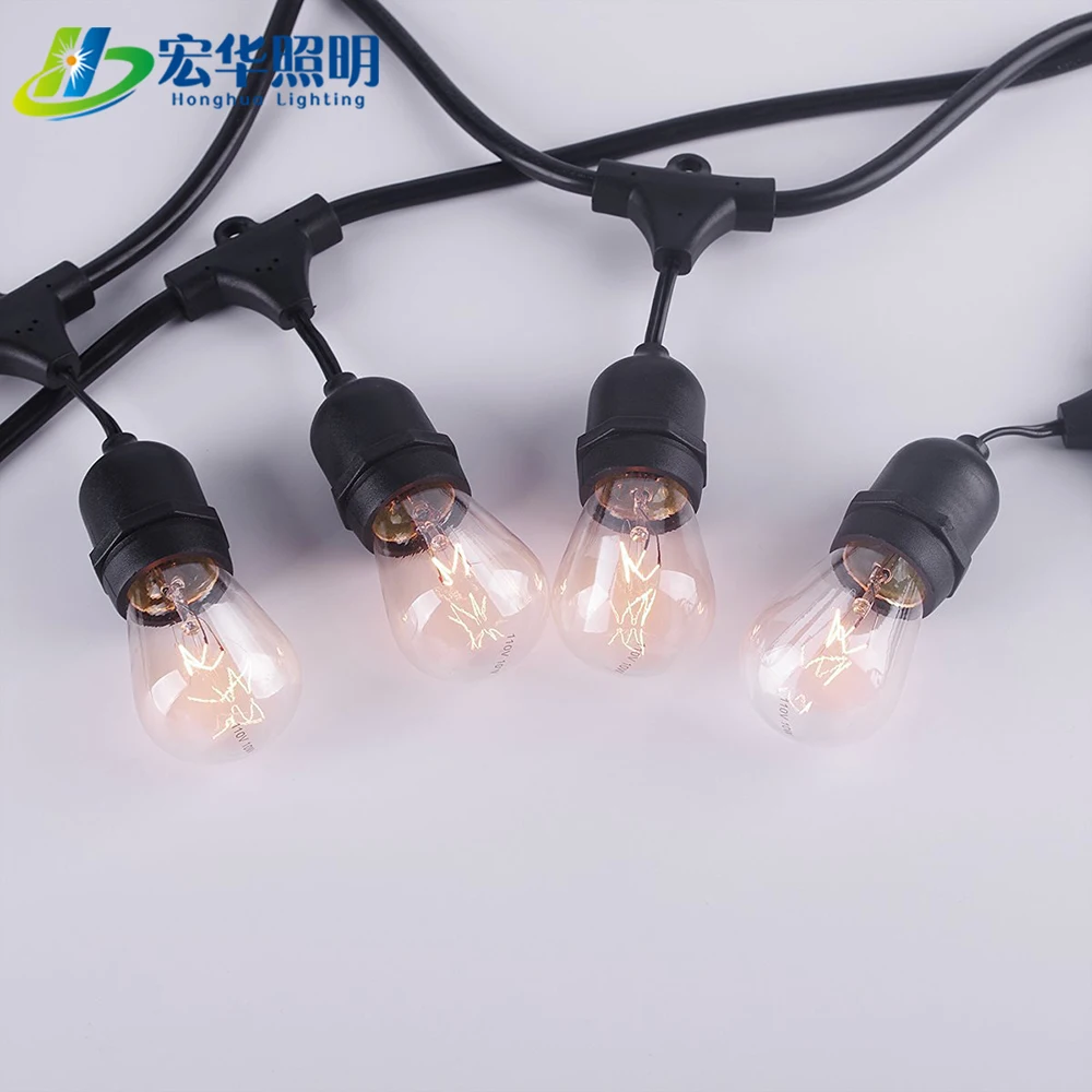 S14 110V 220V weatherproof string light for hotel Christmas wedding decorative