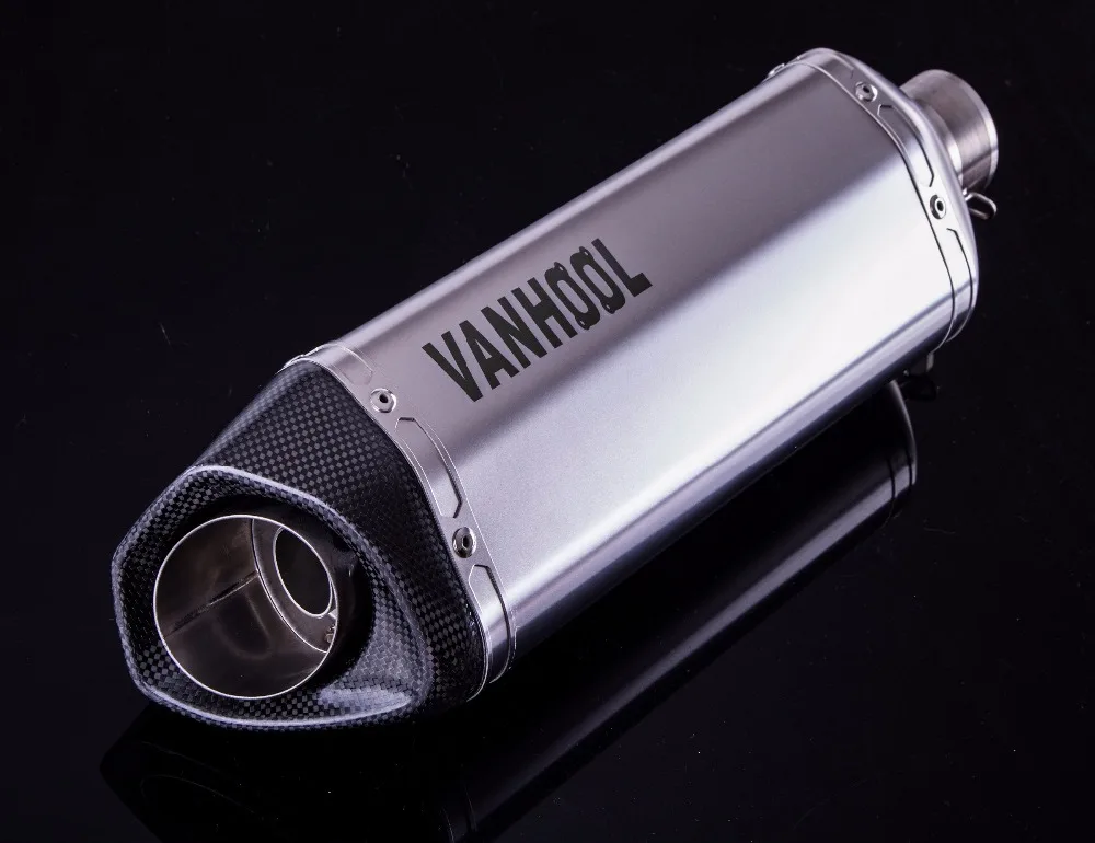 Прямая продажа с завода универсальный глушитель из титанового углеродного волокна для мотоцикла