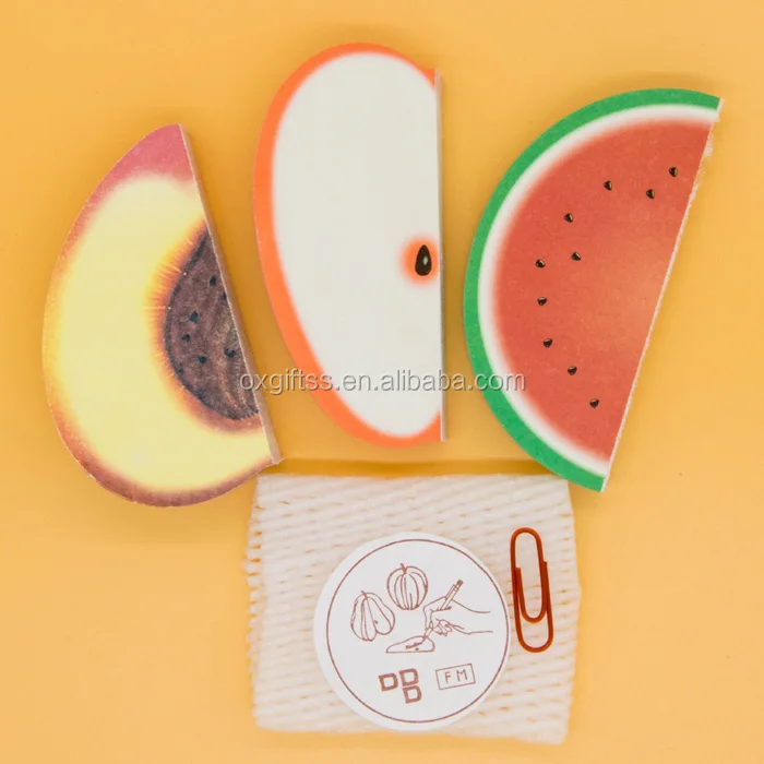 OXGIFT Wholesale vegetables fruit custom memo pad sticky notes