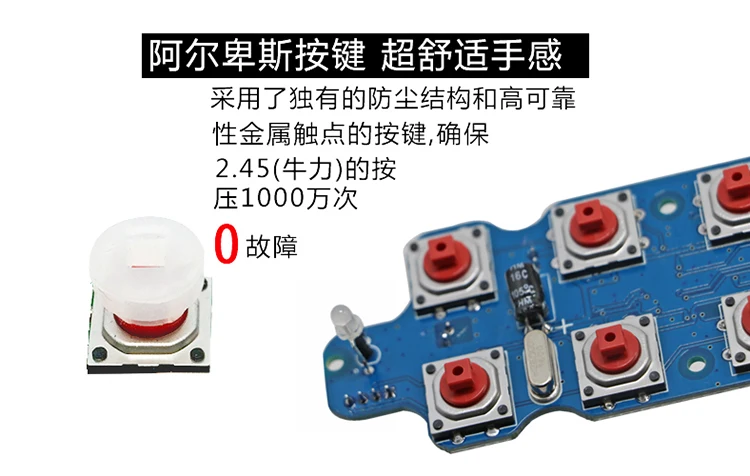 F21-E2M-8 DC 3V(2 AA size batteries) 8 single step buttons industrial wireless remote control