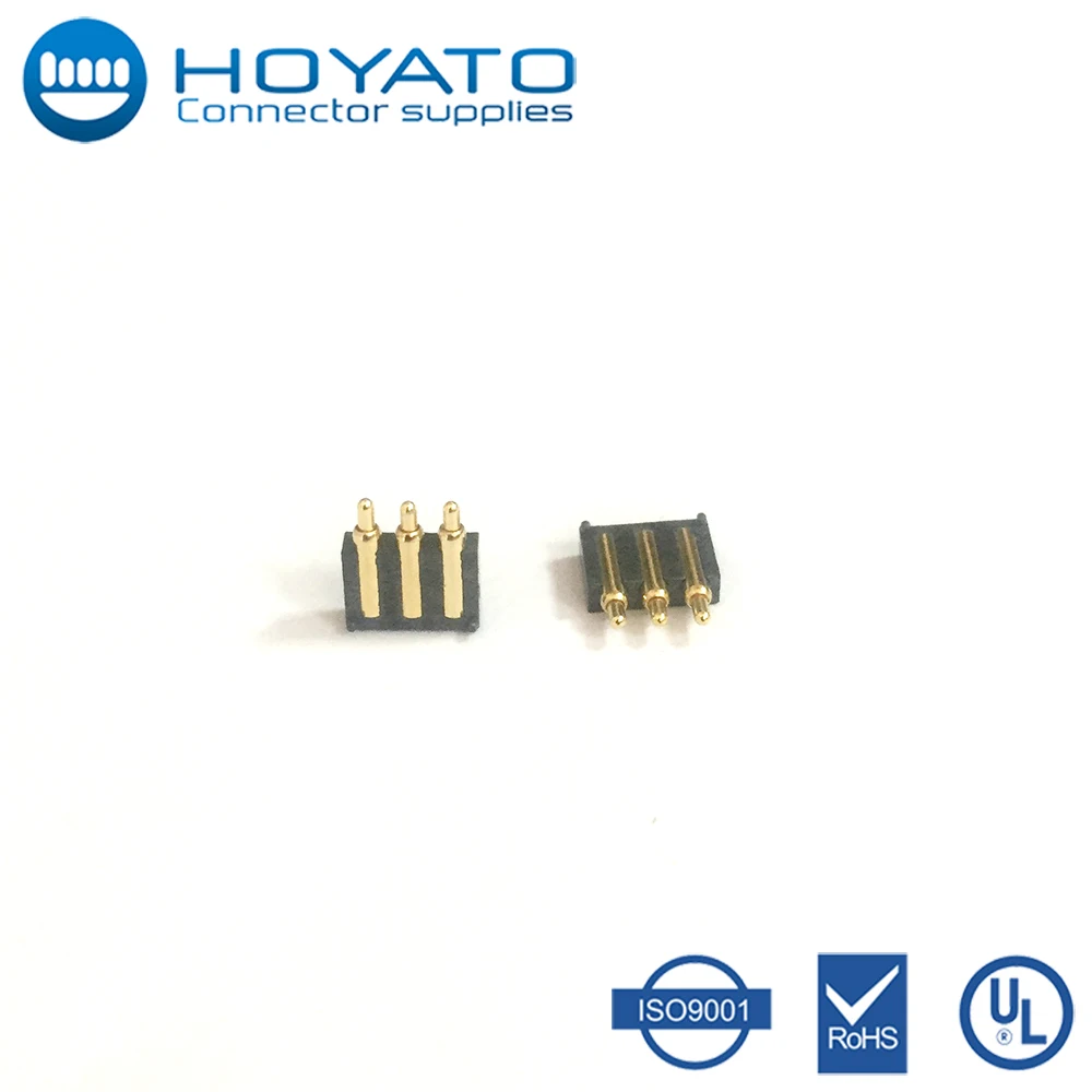 High quality SMT spring loaded 2.54mm pitch magnetic pogo pin battery connector