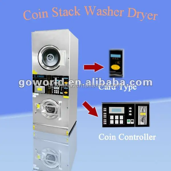 10kg Coin Operate electric heating combo washer dryer