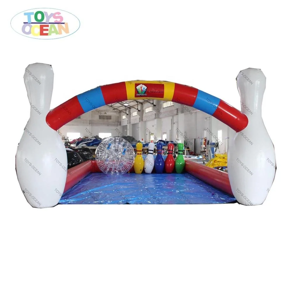  Надувные человеческие Боулинг булавки Мяч Игровой трек