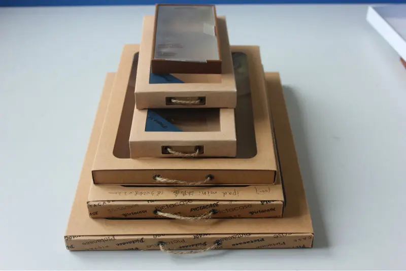 
Iphone 4/4s/5c/5s ipad cellophane gift boxes with handles 