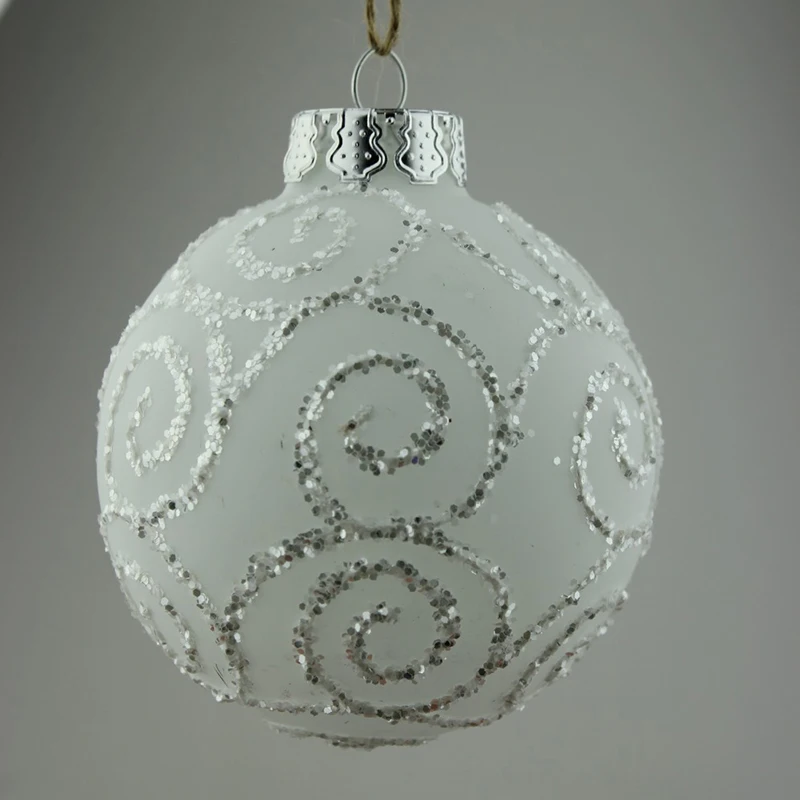 Personalized Shatterproof Printable Balls Wholesale White Glass Christmas Ball Ornaments