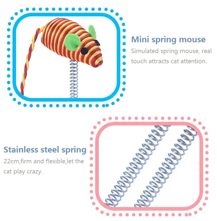 Hot Sale Funny Tower of Tracks Cat Toy with Mouse Pet Sleeping Breathing Game Cat Teaser Toy