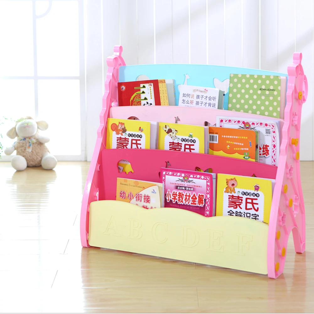 Colorful Baby Cheap Plastic Bookrack/Bookcase