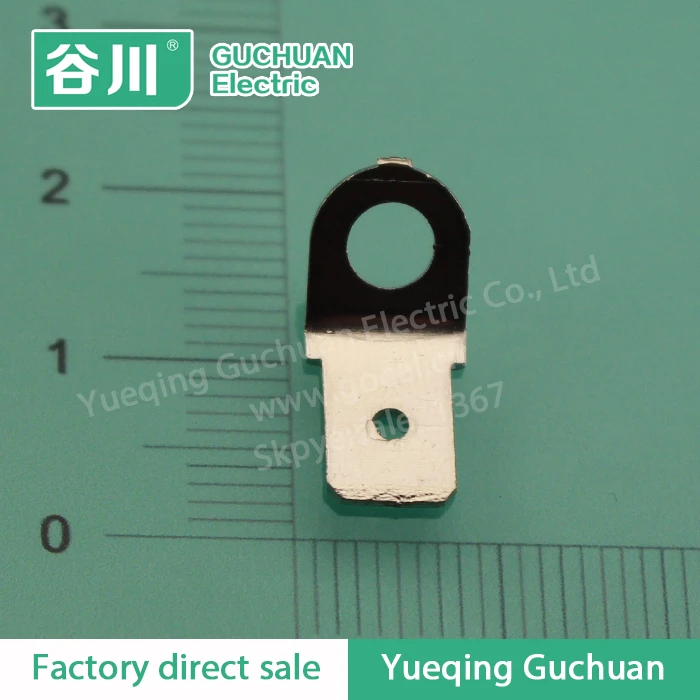 Hole size 4.2mm,round wire welding lug,PCB screw terminal,DJ6114-6.3*0.8
