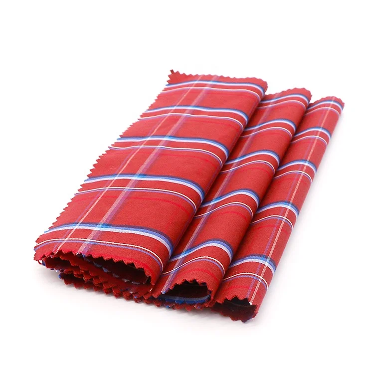 Customized Low Price 100% cotton yarn dyed woven shirting fabric