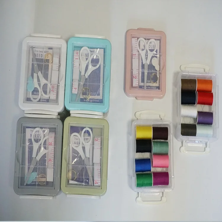 Wholesale diy small portable travel sewing kit set